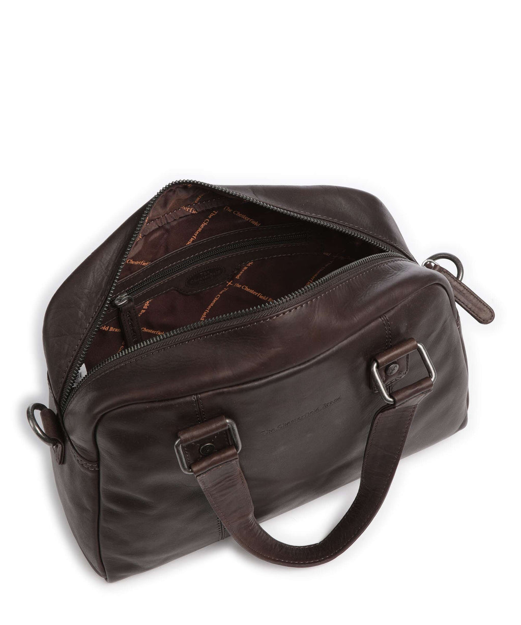The Chesterfield Brand Cow Wax Pull Up Dover Handbag brown