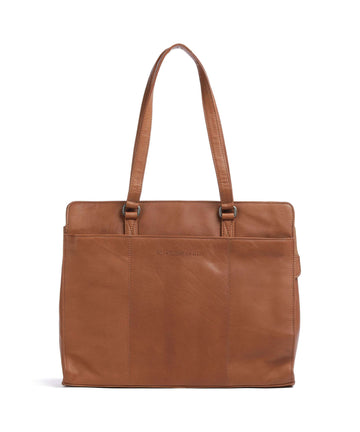 The Chesterfield Brand Cow Wax Pull Up Fidenza Borsa shopper cognac