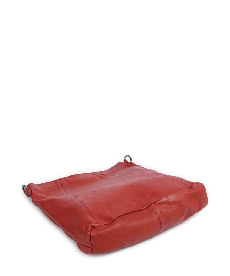 The Chesterfield Brand Washed Waxed Cow Sintra Hobo bag red