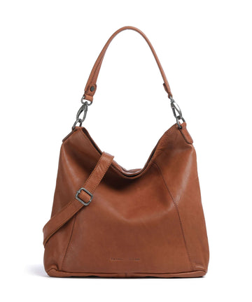 The Chesterfield Brand Washed Waxed Cow Sintra Borsa hobo cognac