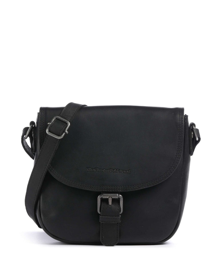 The Chesterfield Brand Cow Wax Pull Up Lucian Crossbody bag black