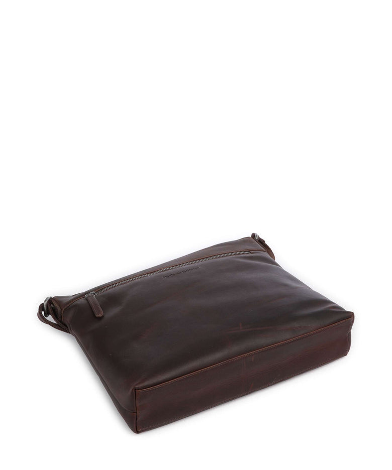 The Chesterfield Brand Cow Wax Pull Up Cartagena Crossbody bag brown