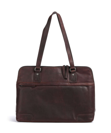 The Chesterfield Brand Cow Wax Pull Up Branson Borsa a spalla brown