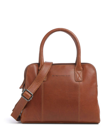 The Chesterfield Brand Cow Wax Pull Up Ezra Borsa a mano cognac