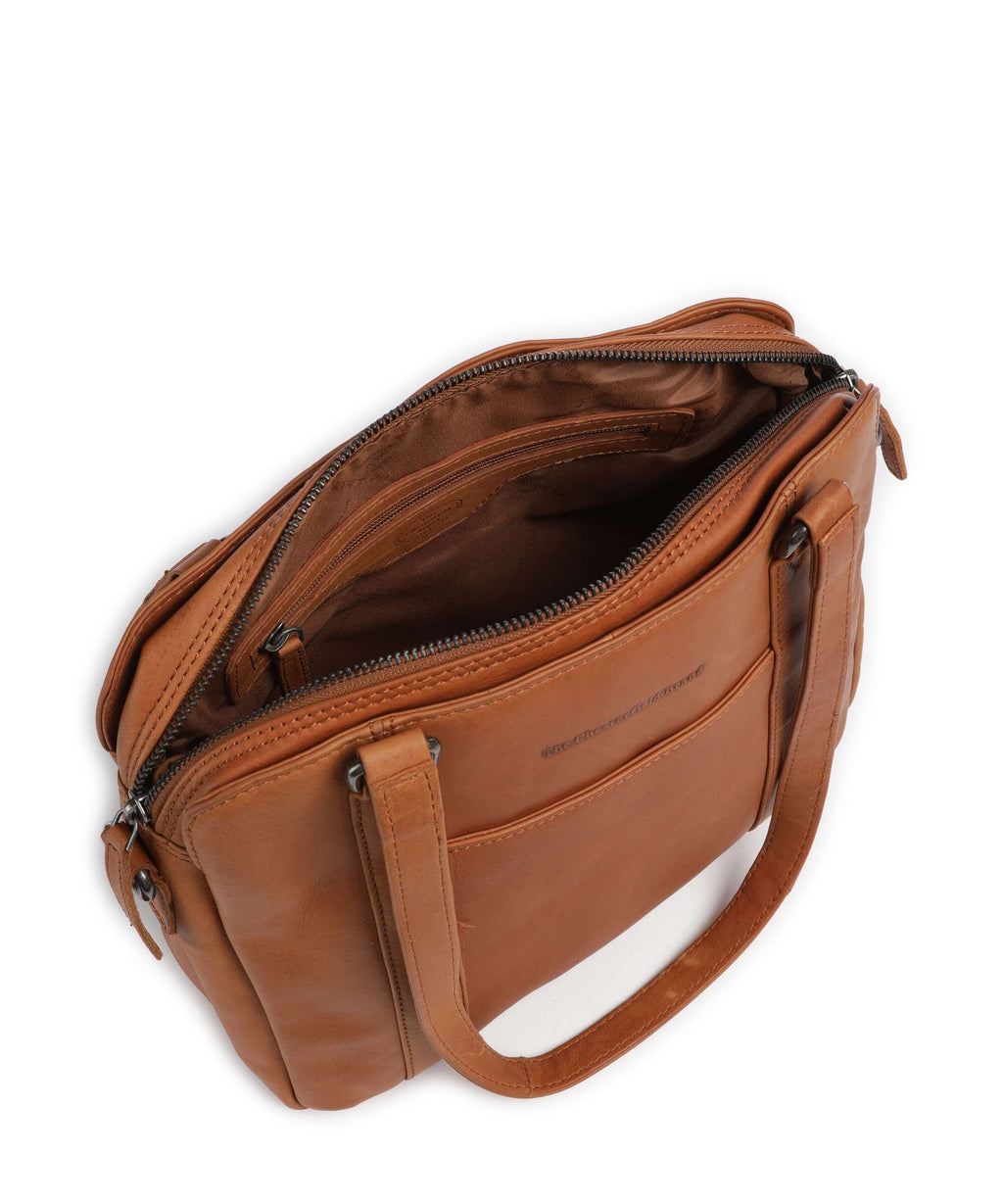 The Chesterfield Brand Cow Wax Pull Up Porlezza Shoulder bag cognac