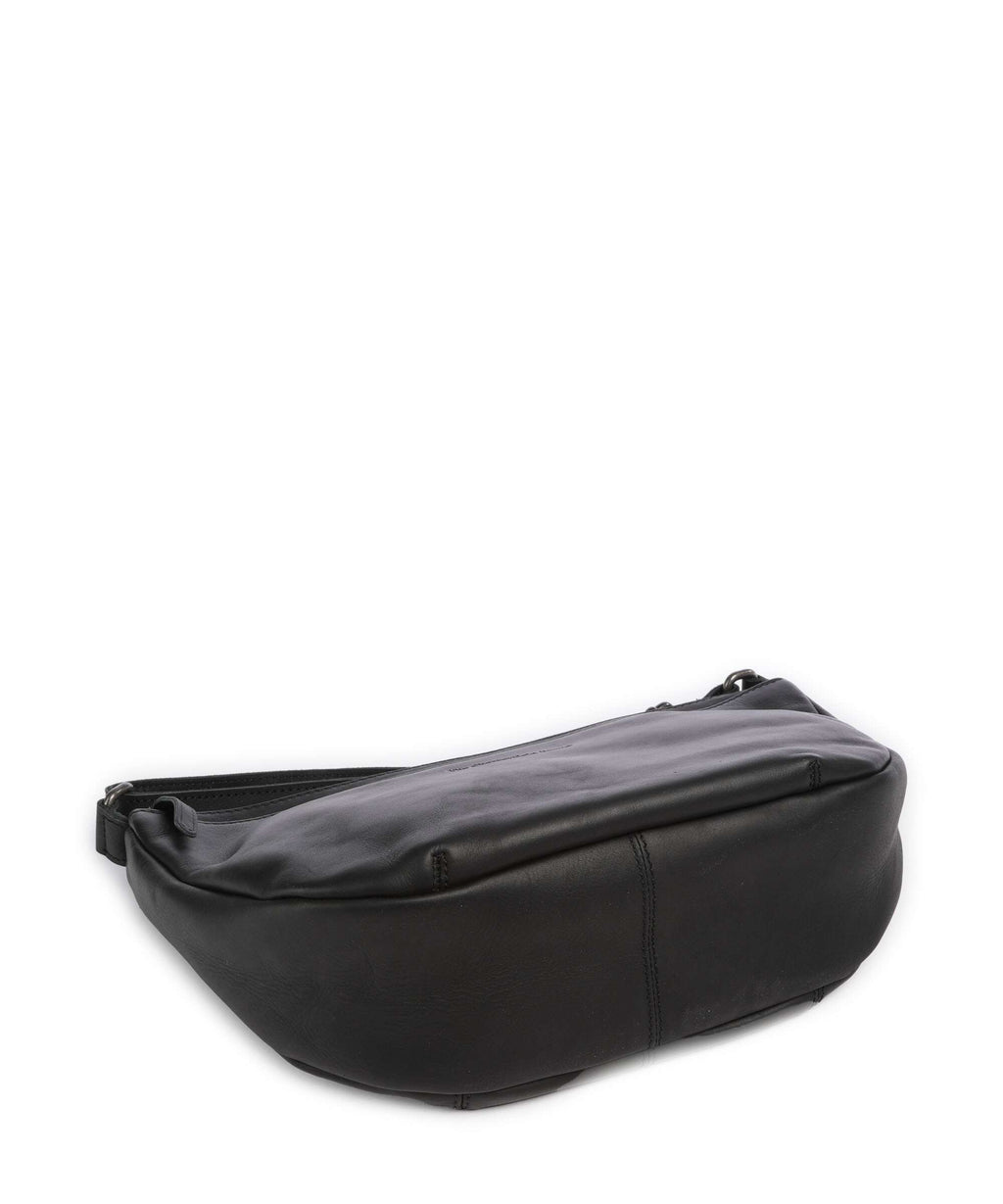 The Chesterfield Brand Cow Wax Pull Up Piemonte Crossbody bag black