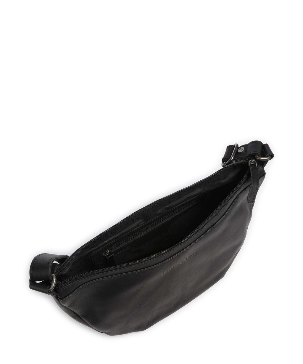 The Chesterfield Brand Cow Wax Pull Up Piemonte Crossbody bag black