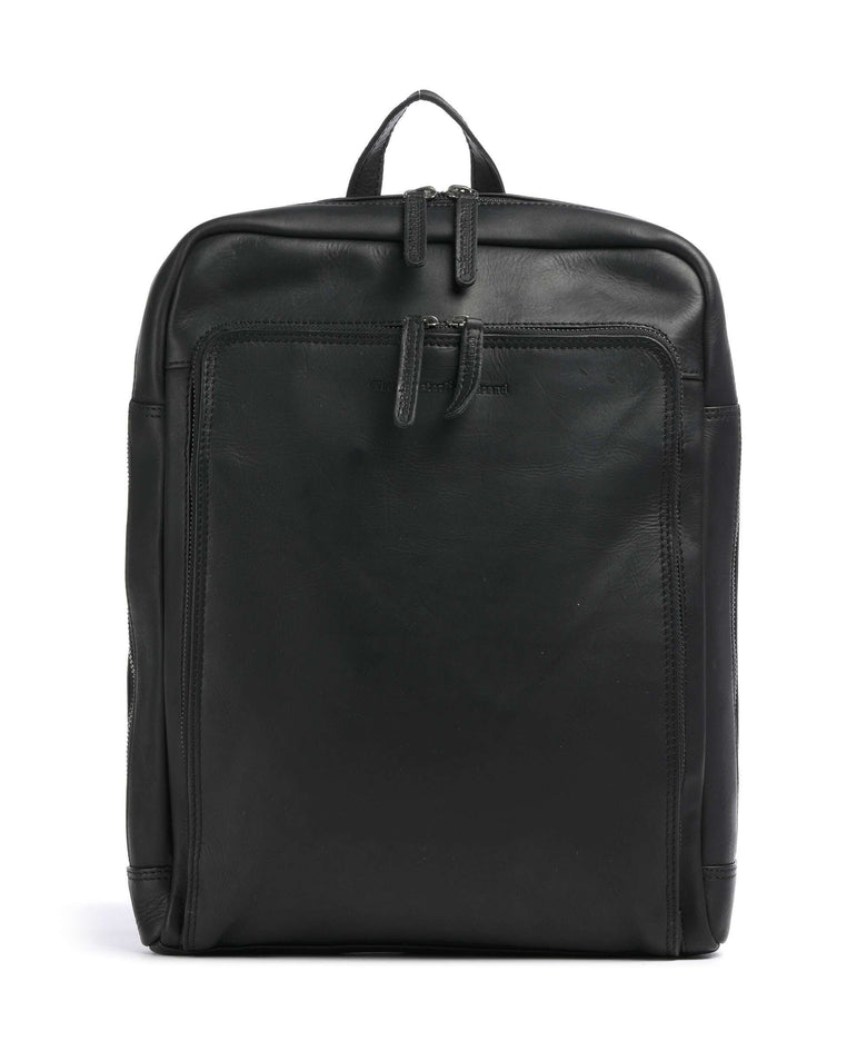 The Chesterfield Brand Cow Wax Pull Up Jasper Backpack black