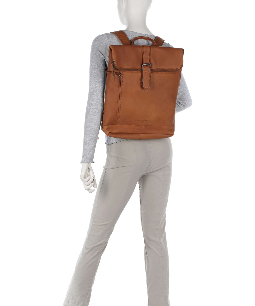 The Chesterfield Brand Wax Pull Up Cow Larsson Backpack cognac