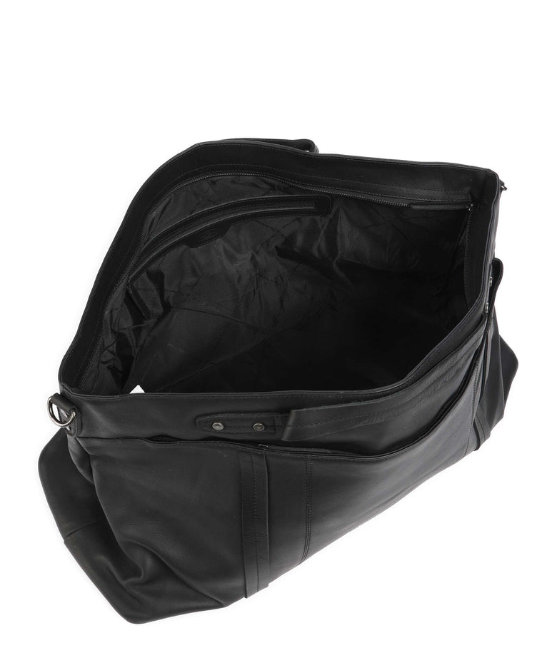 The Chesterfield Brand Cow Wax Pull Up Mark Weekend bag black