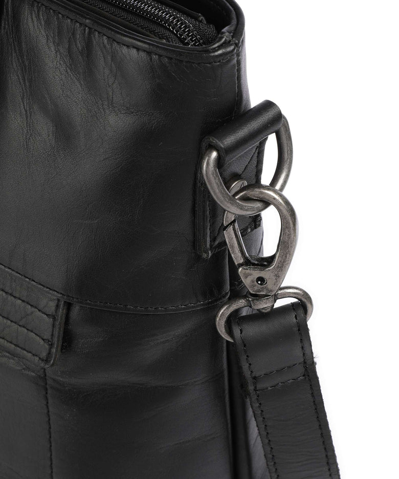 The Chesterfield Brand Cow Wax Pull Up Nunavik Tote bag black