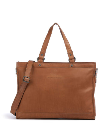 The Chesterfield Brand Cow Wax Pull Up Manly Borsa shopper cognac