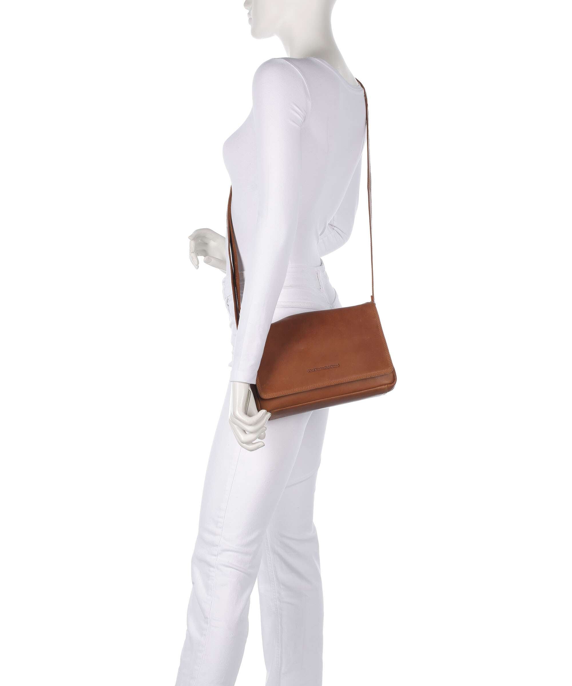 The Chesterfield Brand Wax Pull Up Cow Laverton Crossbody bag cognac