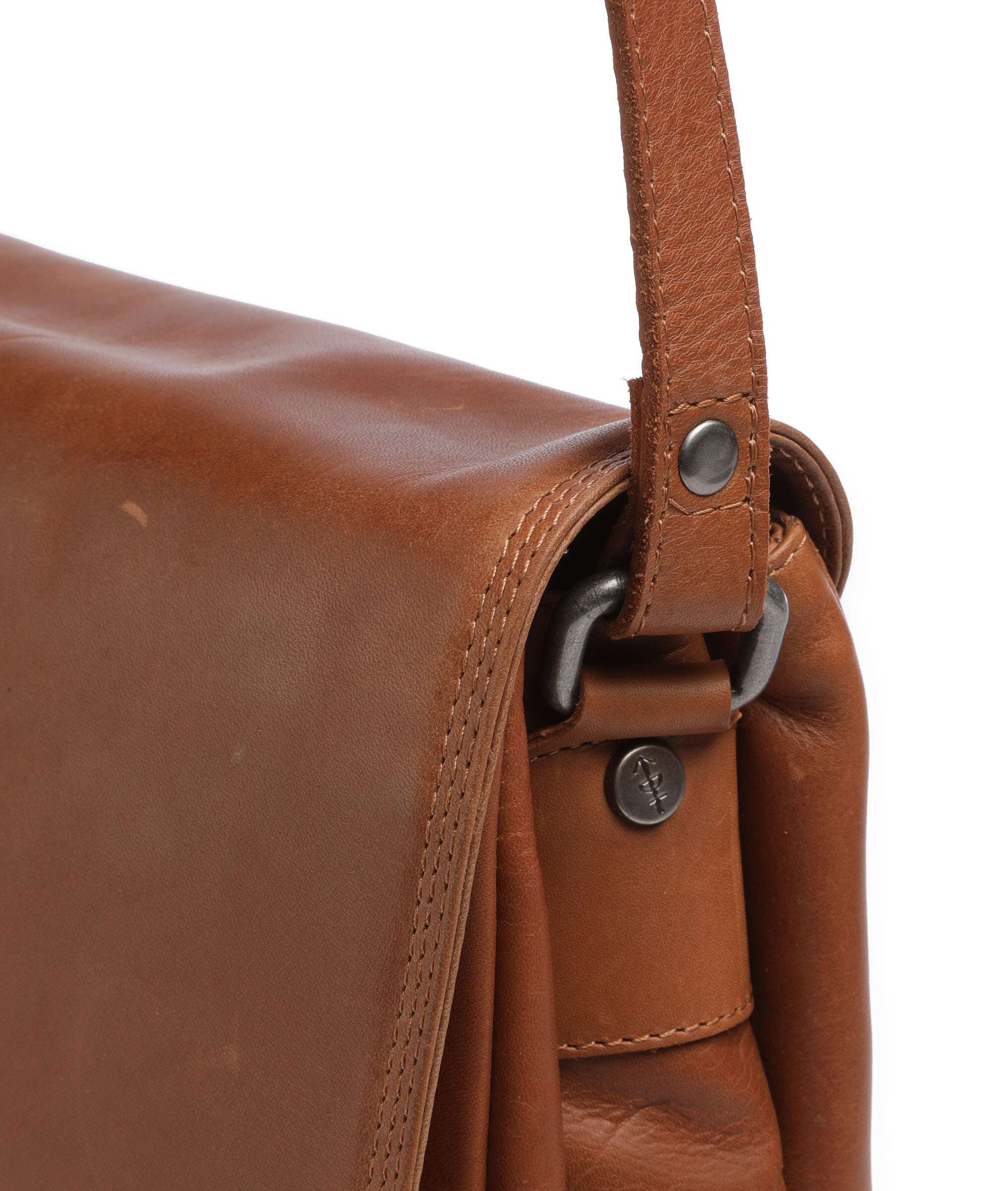 The Chesterfield Brand Wax Pull Up Cow Laverton Crossbody bag cognac