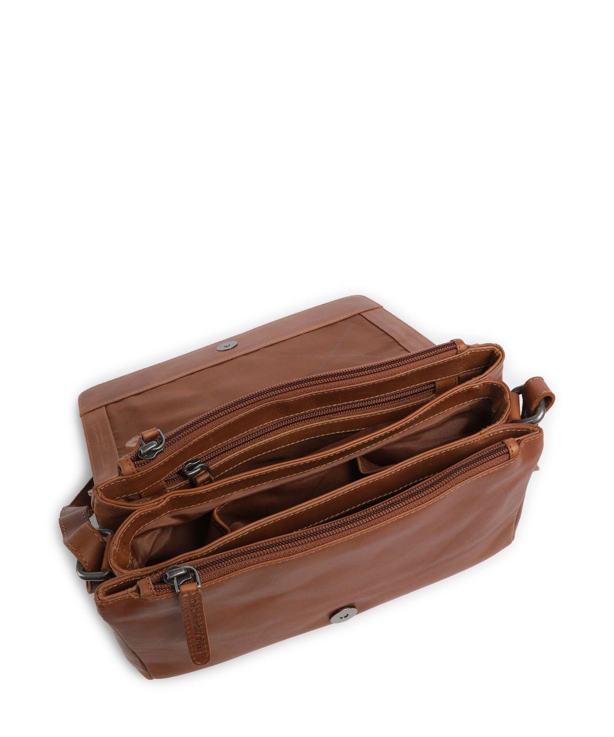 The Chesterfield Brand Wax Pull Up Cow Laverton Crossbody bag cognac
