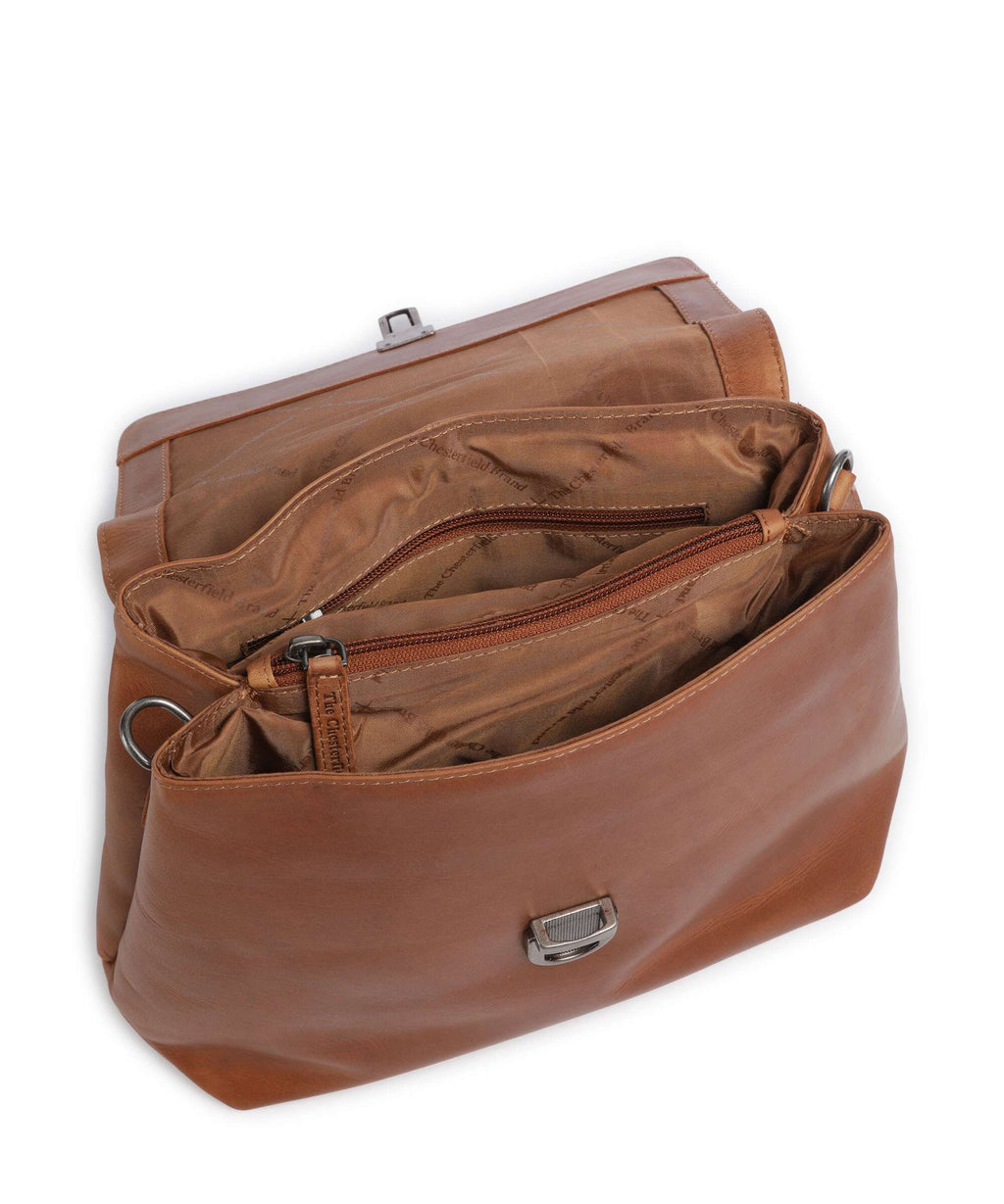 The Chesterfield Brand Wax Pull Up Cow Angera Handbag cognac