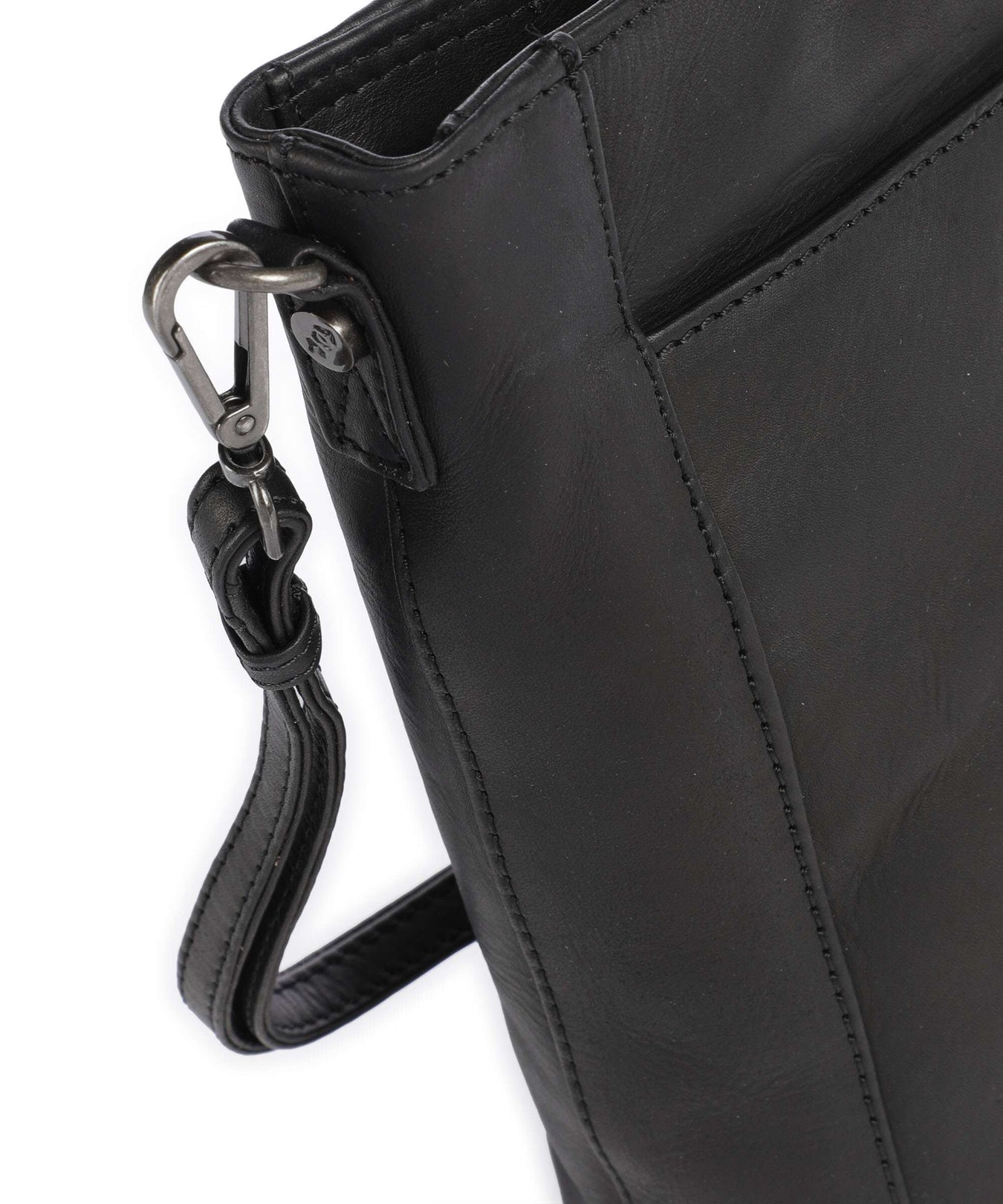 The Chesterfield Brand Wax Pull Up Cow Moore Bucket bag black