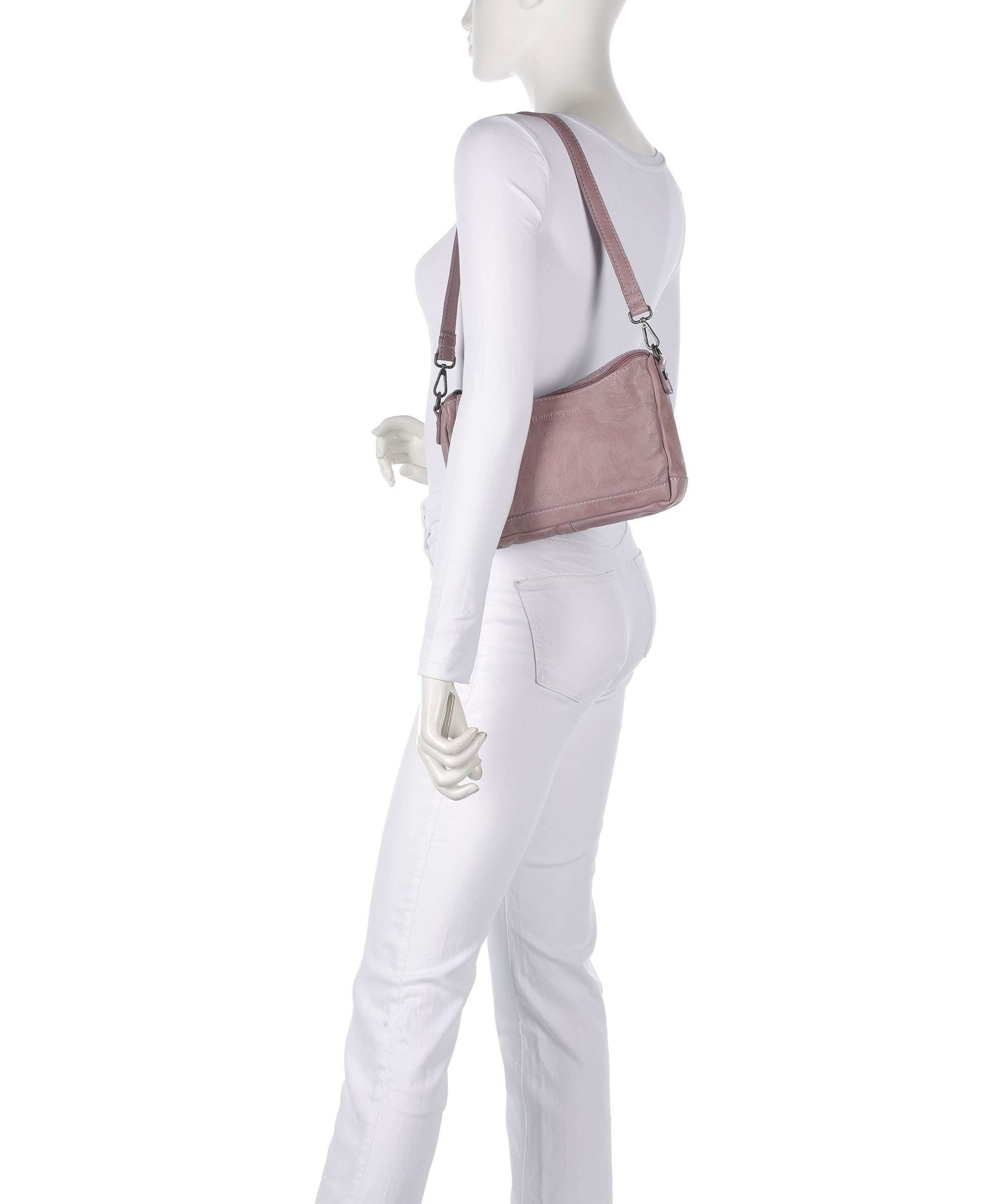 The Chesterfield Brand Washed Waxed Cow Irving Shoulder bag lavender lila
