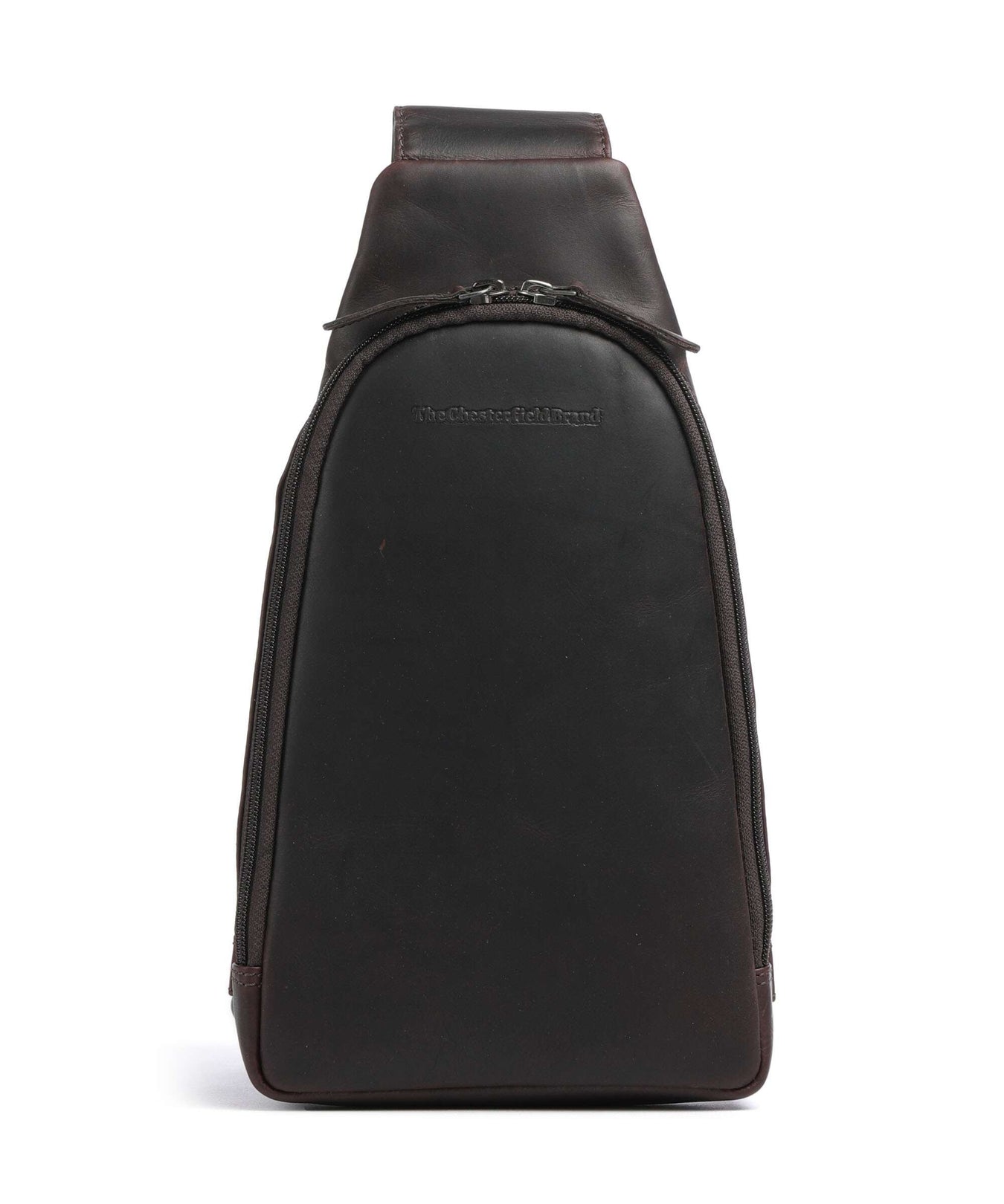 The Chesterfield Brand Wax Pull Up Cow Bowey Sling bag brown