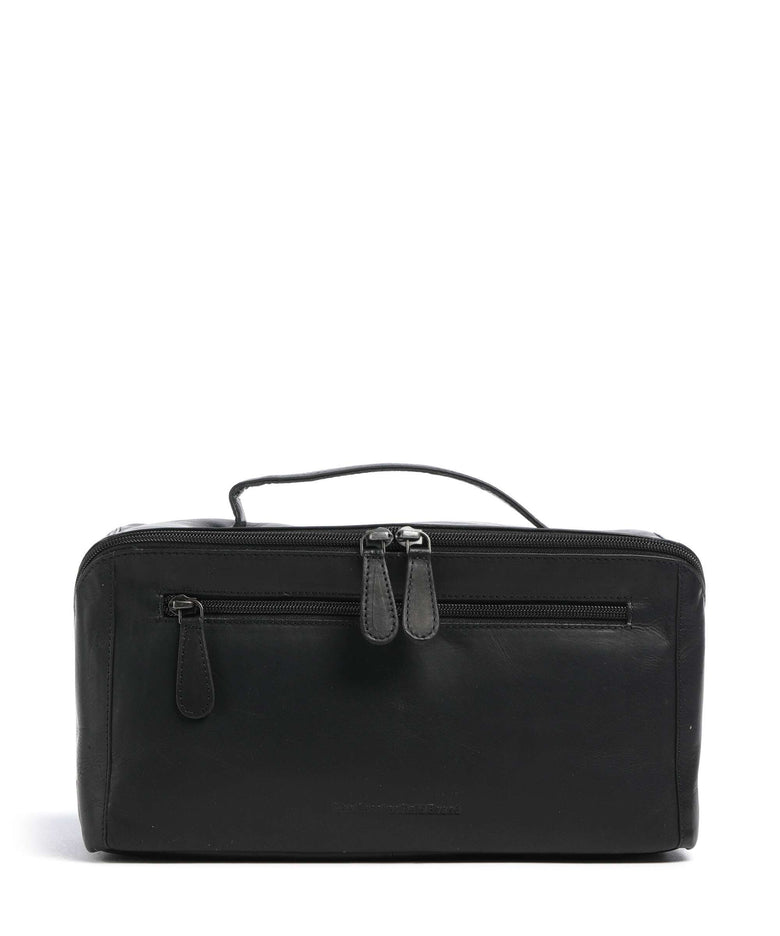The Chesterfield Brand Wax Pull Up Cow Trevia Toiletry bag black