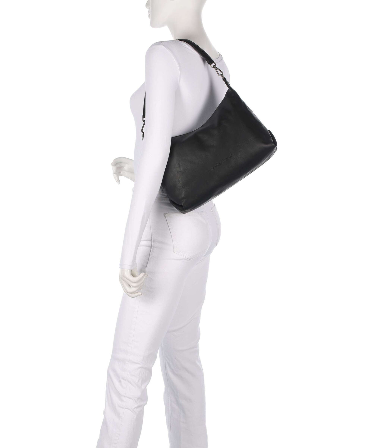 The Chesterfield Brand Wax Pull Up Cow Skara Hobo bag black