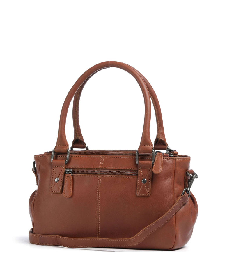 The Chesterfield Brand Wax Pull Up Cow Fenja Handbag cognac