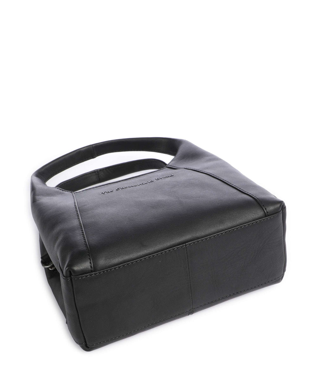 The Chesterfield Brand Wax Pull Up Cow Lunera Handbag black