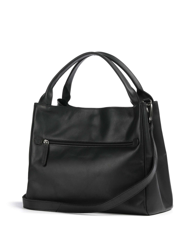 The Chesterfield Brand Wax Pull Up Cow Fioline Handbag black