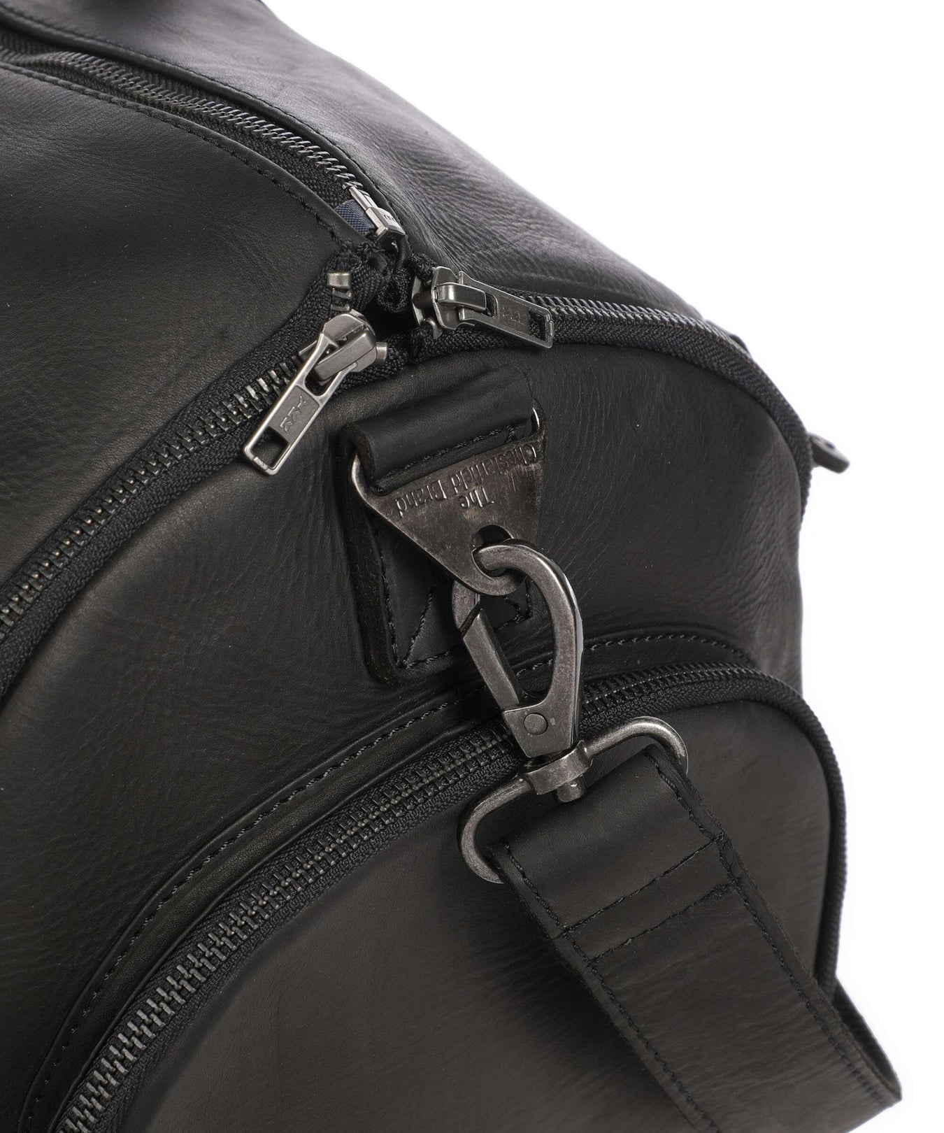 The Chesterfield Brand Wax Pull Up Cow Finlay Weekend bag black