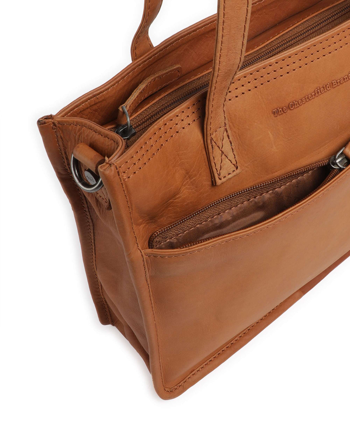 The Chesterfield Brand Wax Pull Up Cow Estella Tote bag cognac