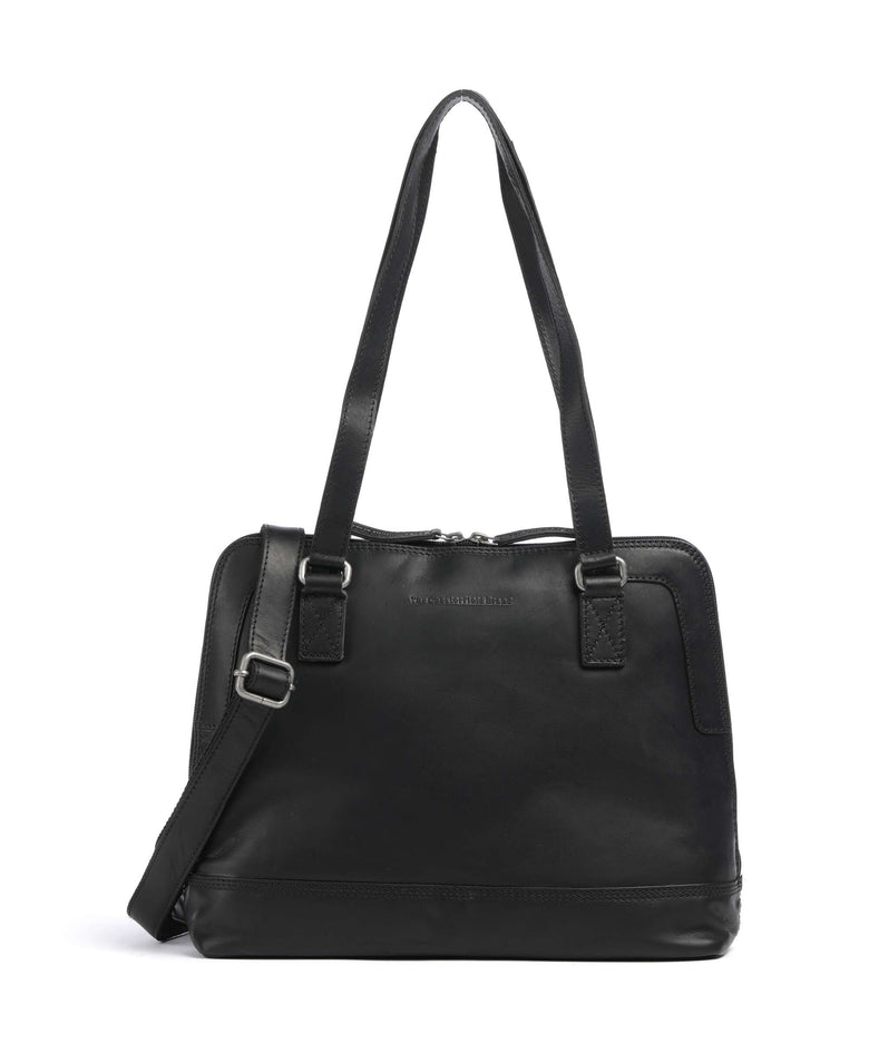 The Chesterfield Brand Wax Pull Up Cow Seron Shoulder bag black