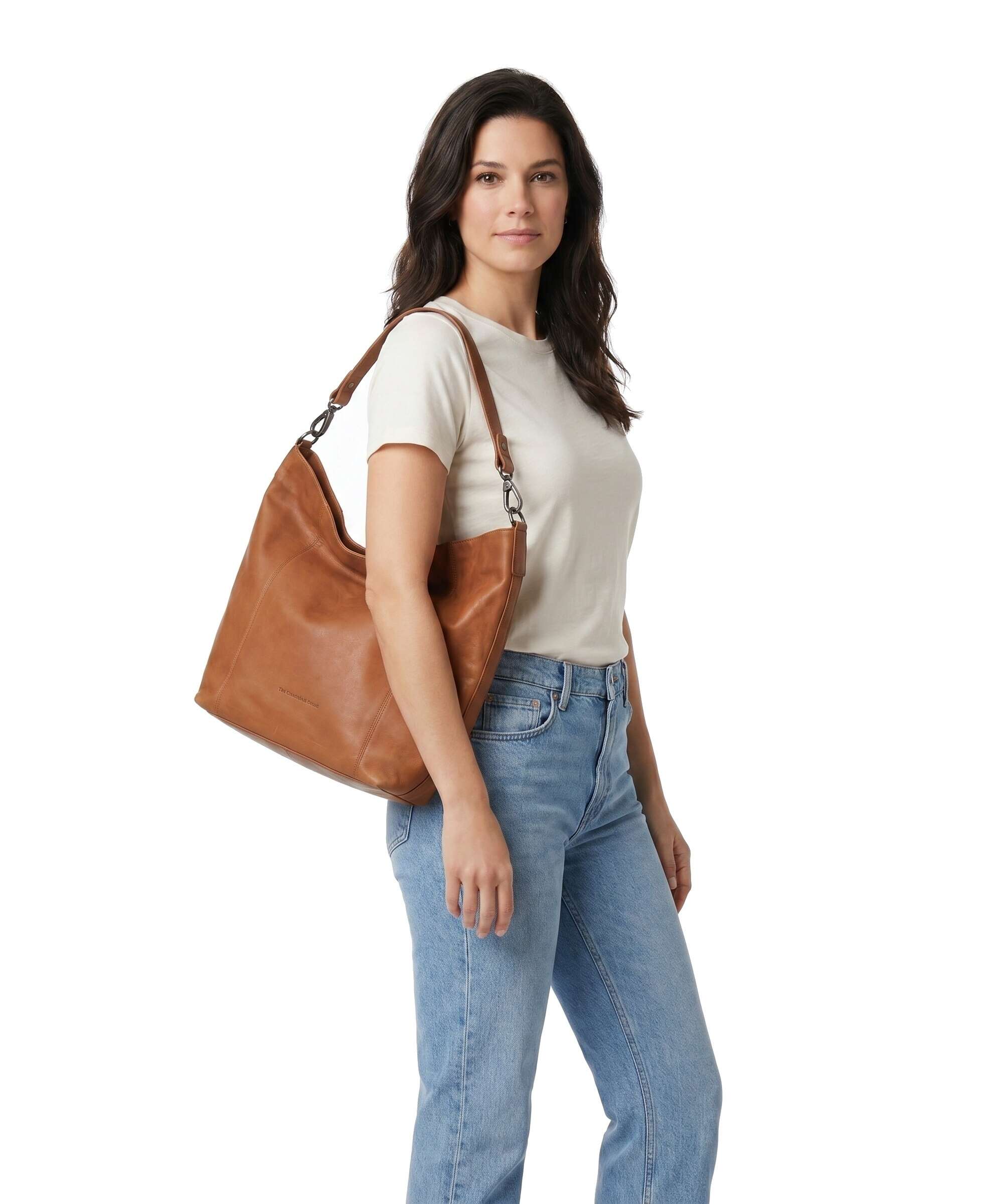 The Chesterfield Brand Cow Wax Pull Up Zira Hobo bag cognac