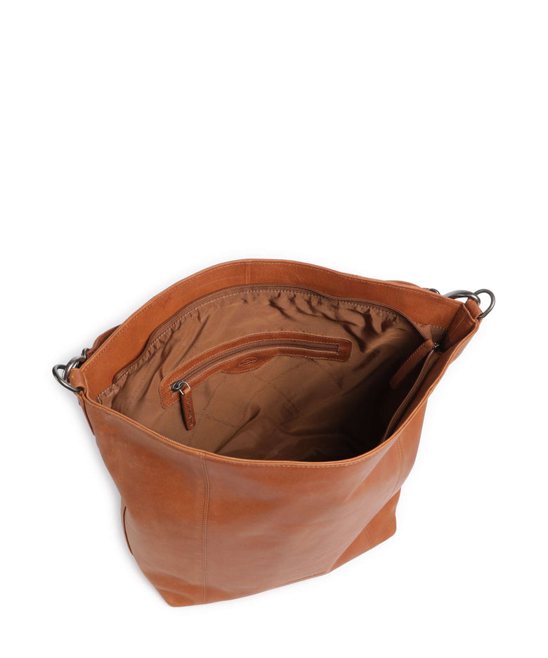 The Chesterfield Brand Cow Wax Pull Up Zira Hobo bag cognac