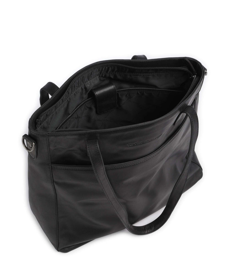 The Chesterfield Brand Wax Pull Up Cow Mosel Tote bag black