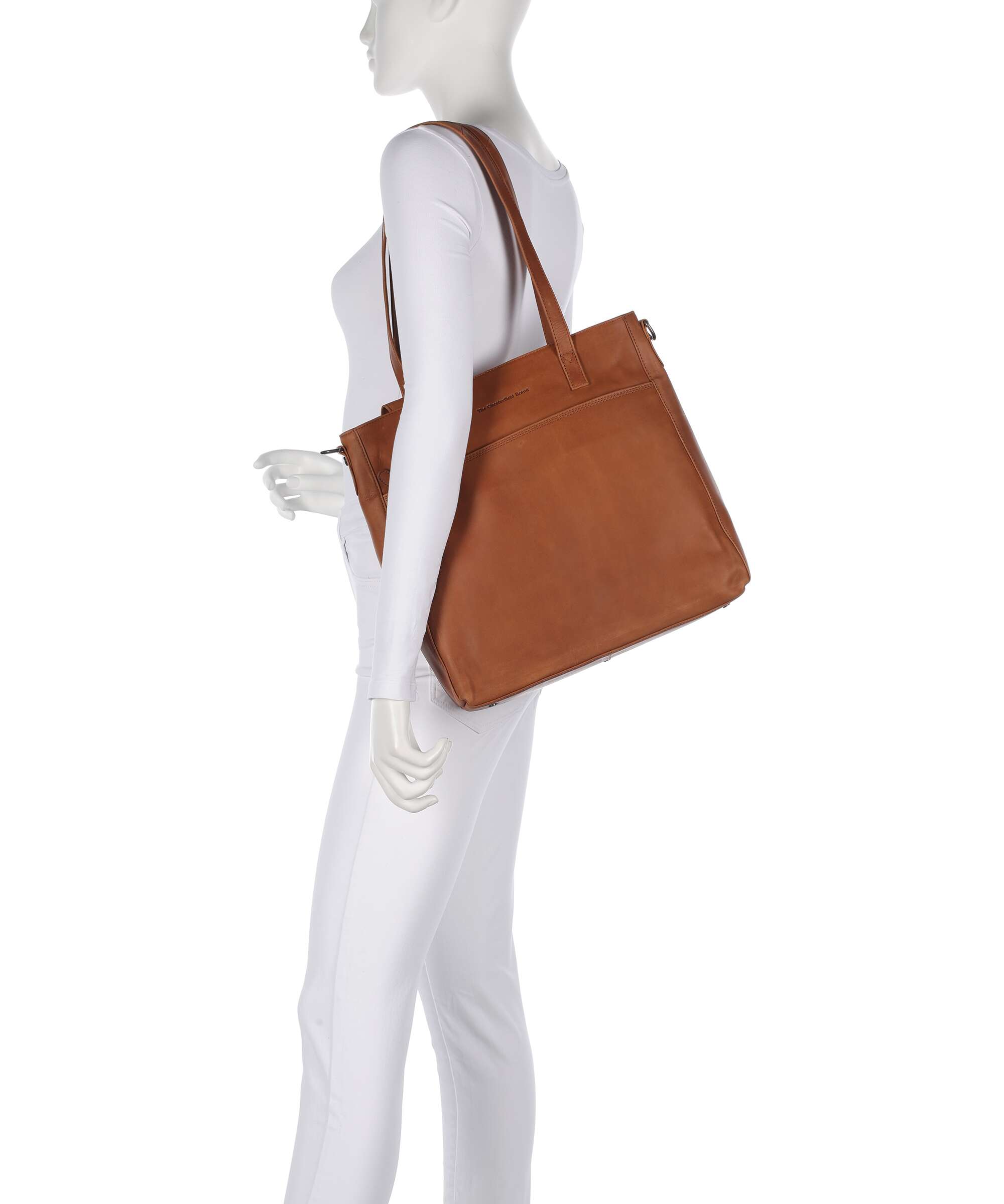 The Chesterfield Brand Wax Pull Up Cow Mosel Tote bag cognac