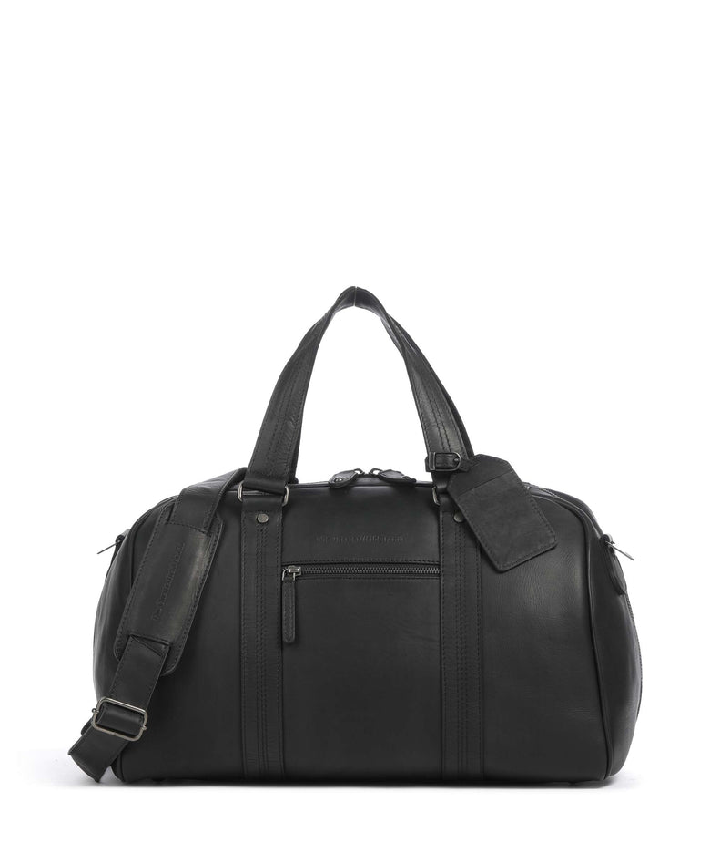 The Chesterfield Brand Wax Pull Up Cow Volenza Weekend bag black