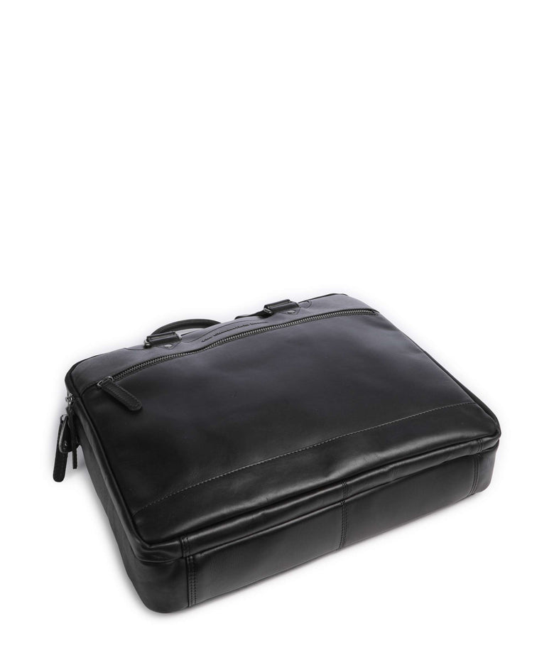 The Chesterfield Brand Wax Pull Up Cow Montara Laptop bag black
