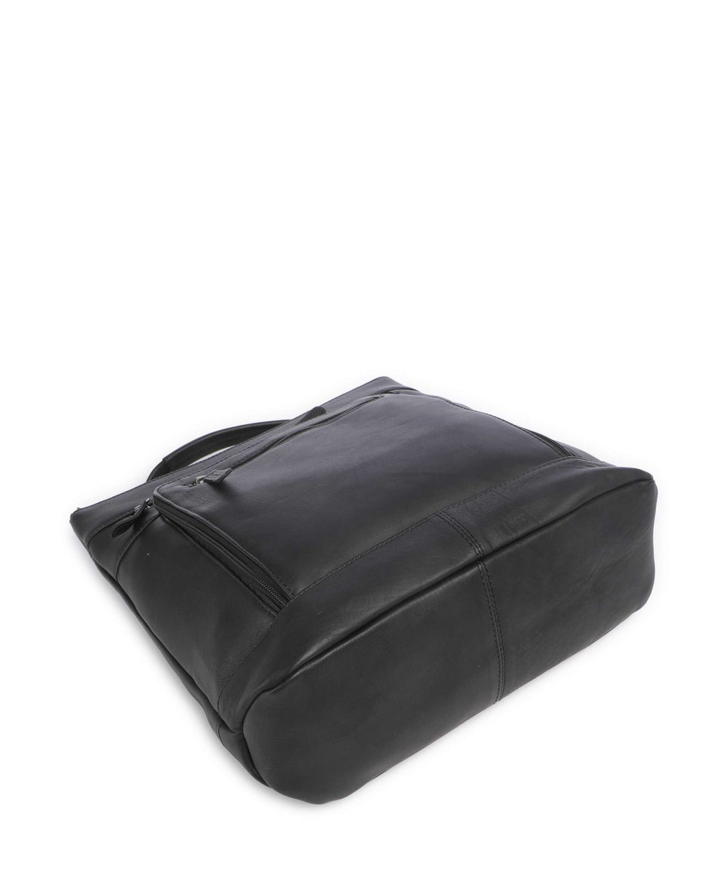 The Chesterfield Brand Wax Pull Up Cow Caldero Backpack black