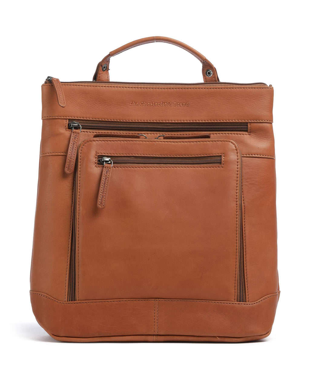 The Chesterfield Brand Wax Pull Up Cow Caldero Backpack cognac