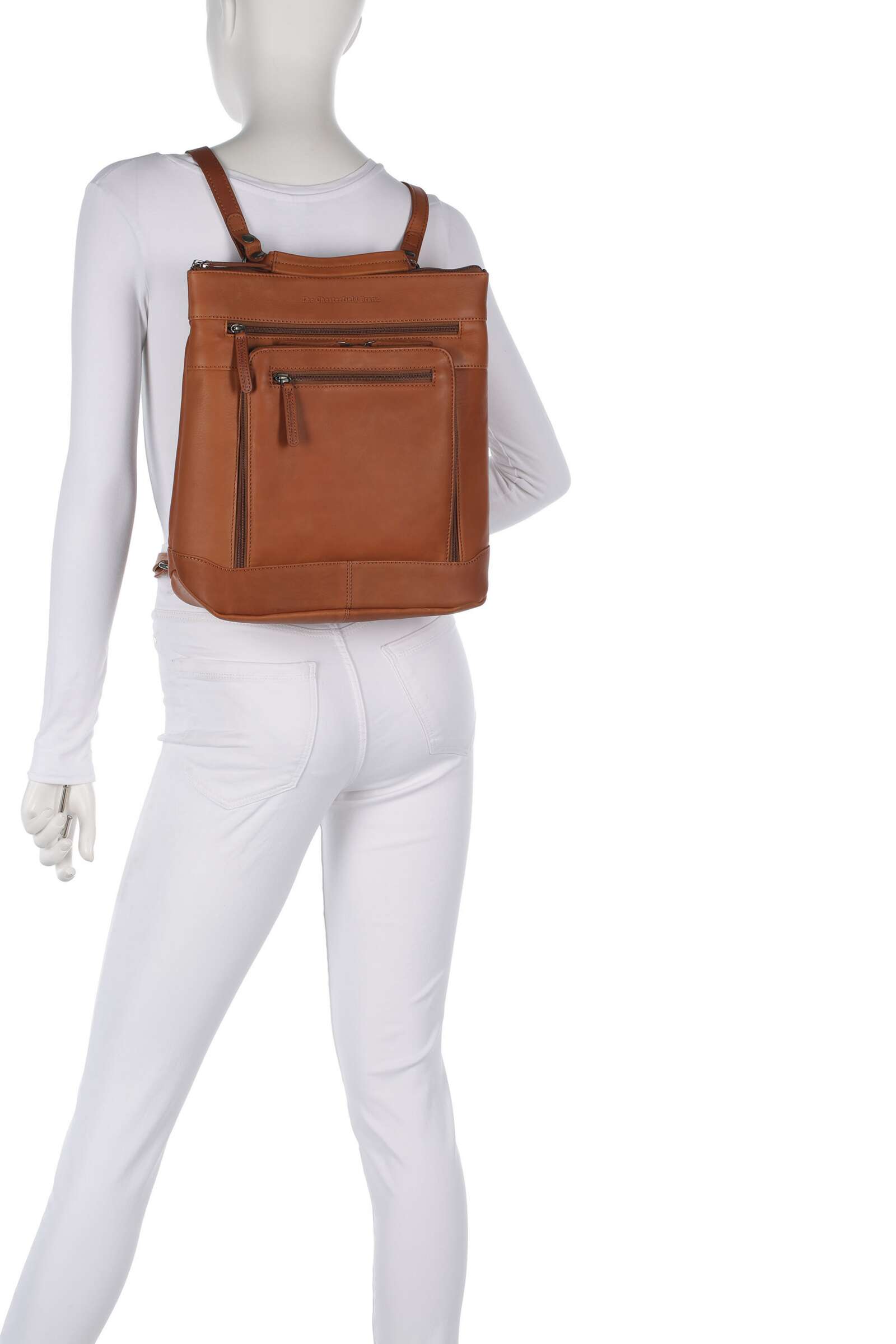 The Chesterfield Brand Wax Pull Up Cow Caldero Backpack cognac