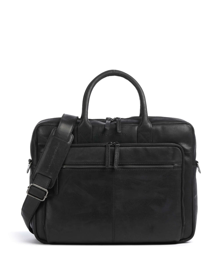 The Chesterfield Brand Wax Pull Up Cow Tacama Laptop bag black