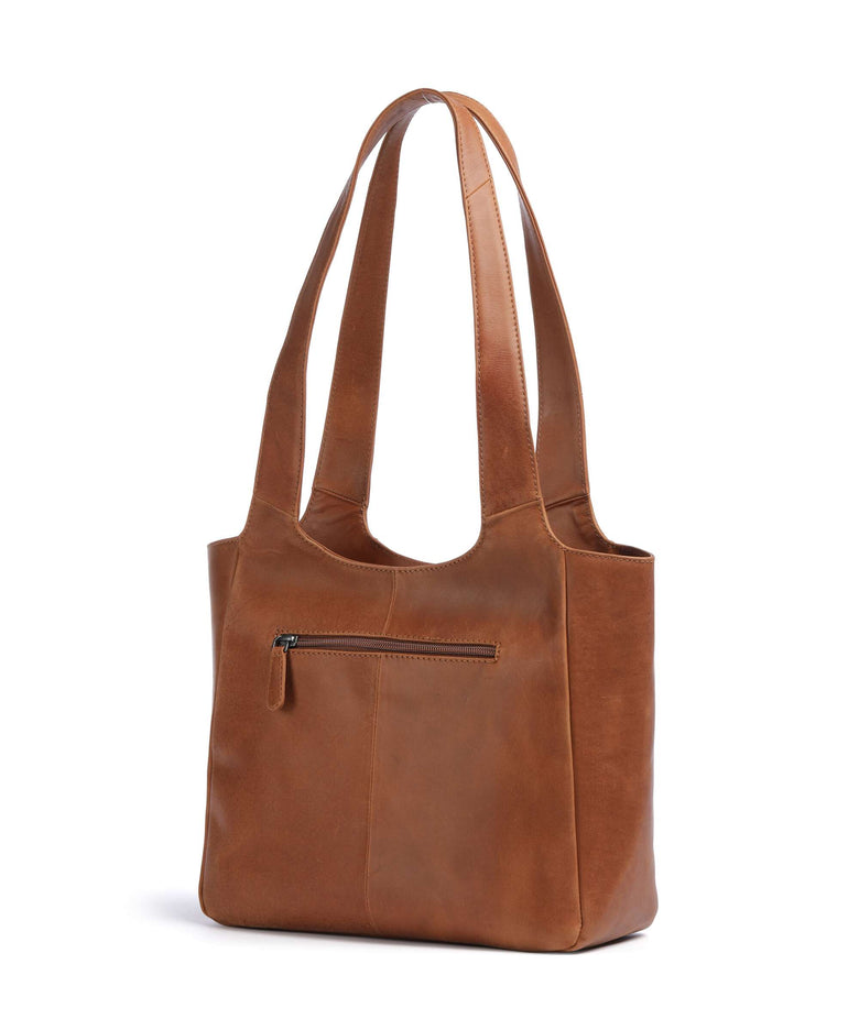 The Chesterfield Brand Cow Wax Pull Up Tofino Tote bag cognac