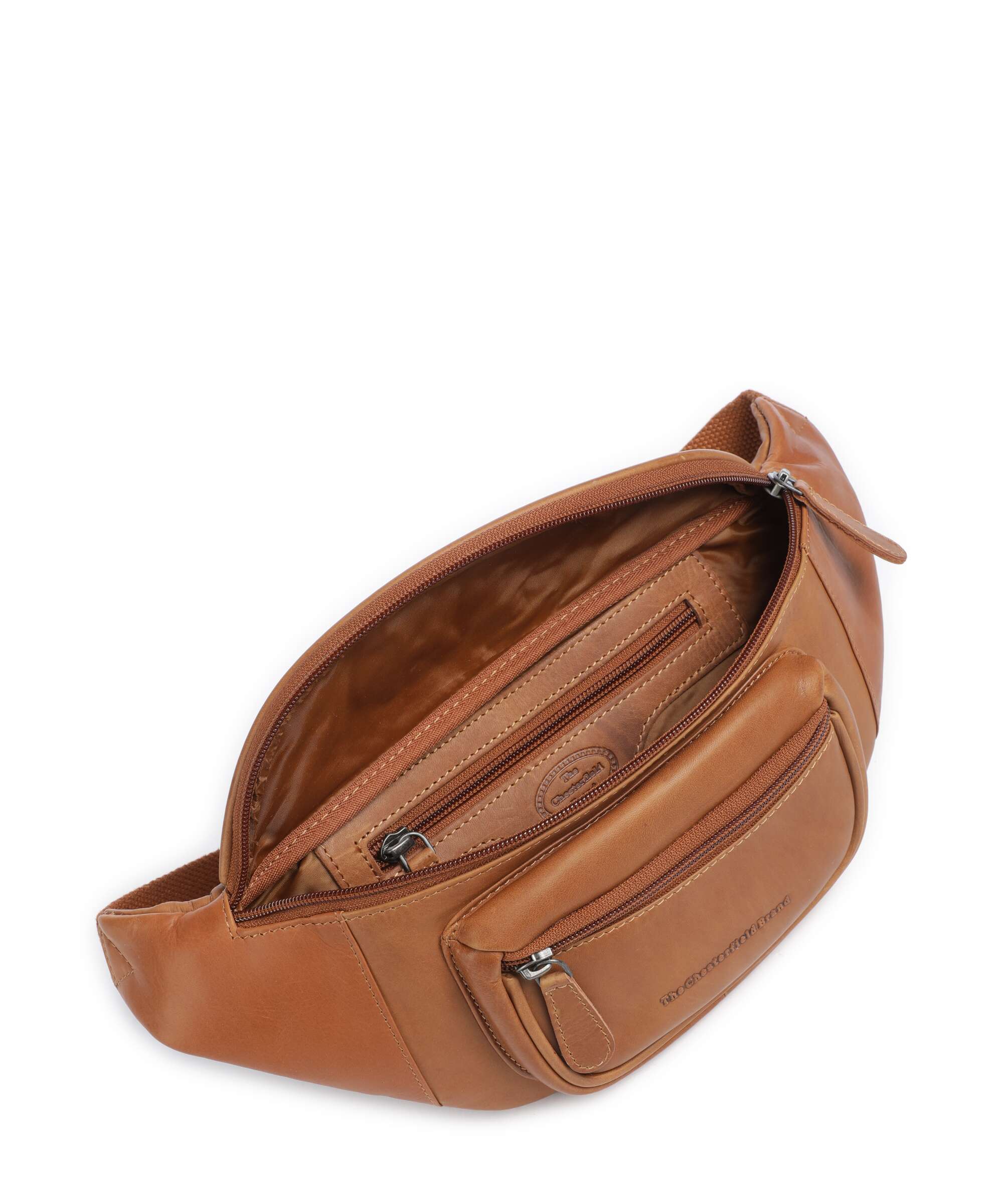 The Chesterfield Brand Cow Wax Pull Up Vernio Belt bag cognac
