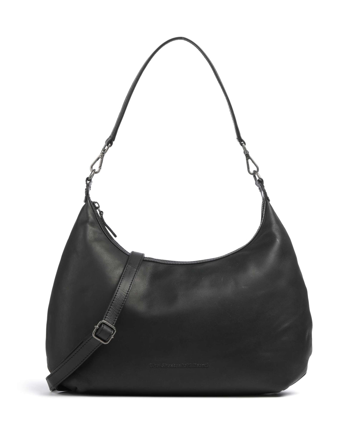 The Chesterfield Brand Wax Pull Up Cow Fierra Hobo bag black