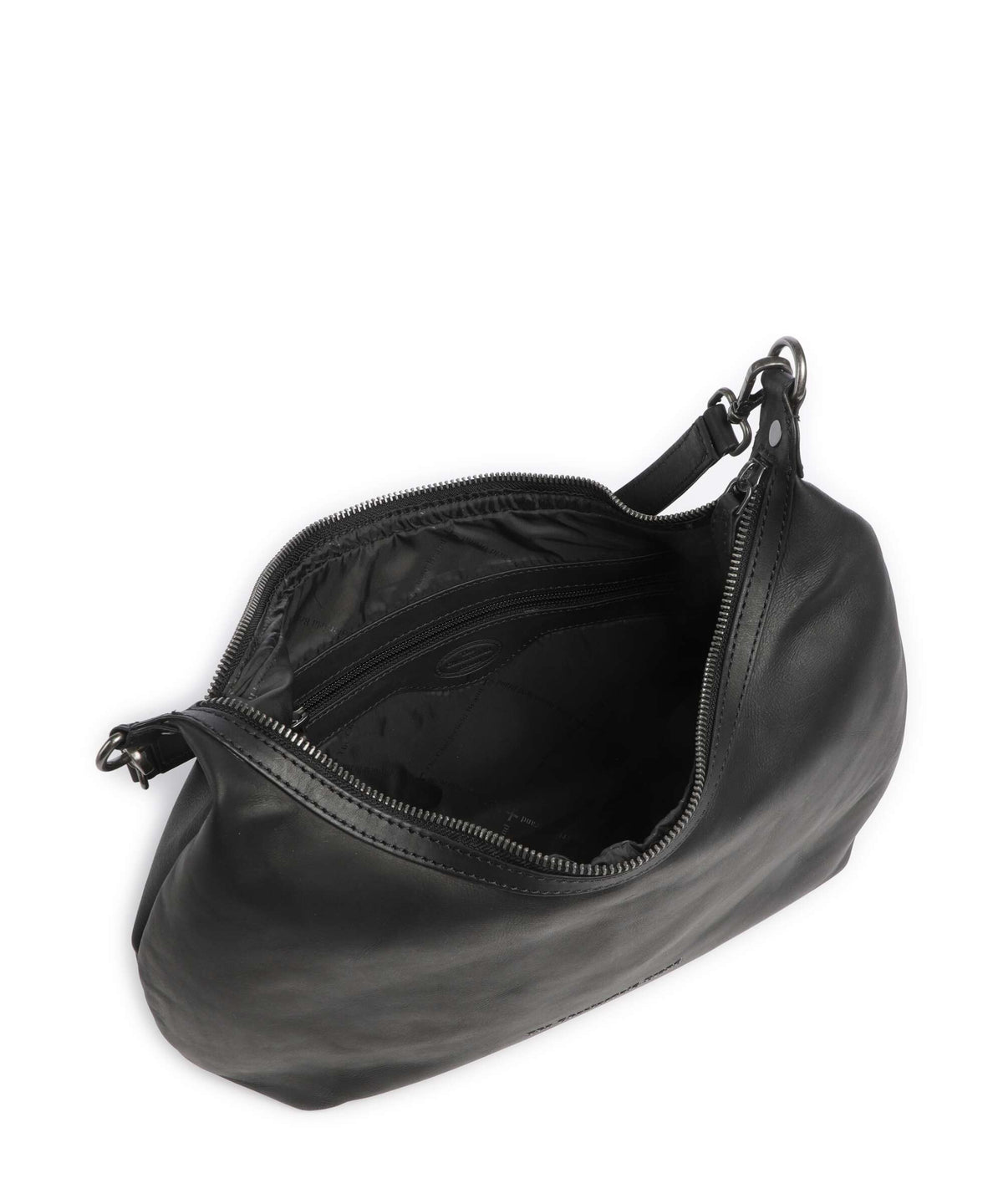 The Chesterfield Brand Wax Pull Up Cow Fierra Hobo bag black