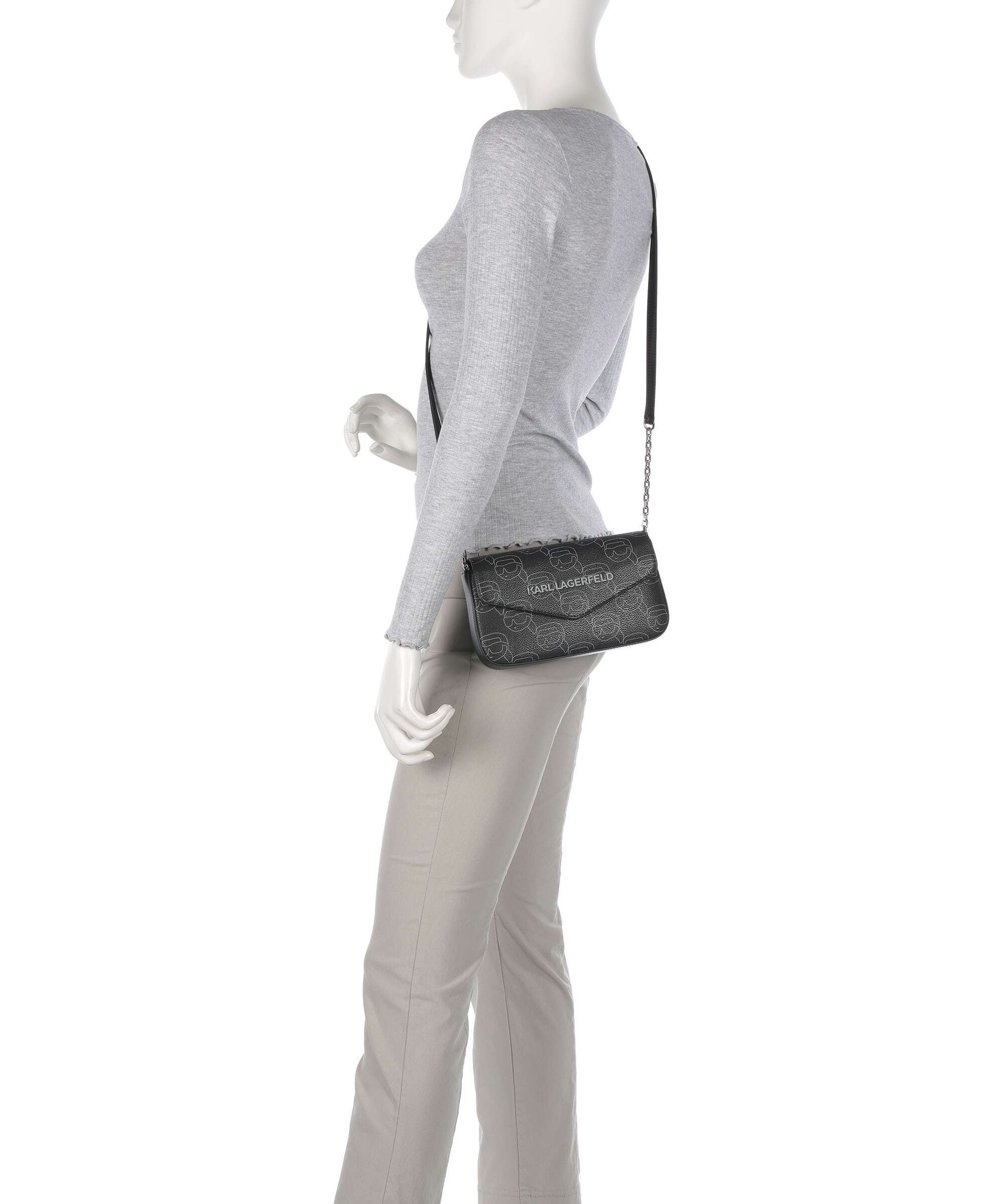 Karl Lagerfeld Ikon Mono Crossbody bag black