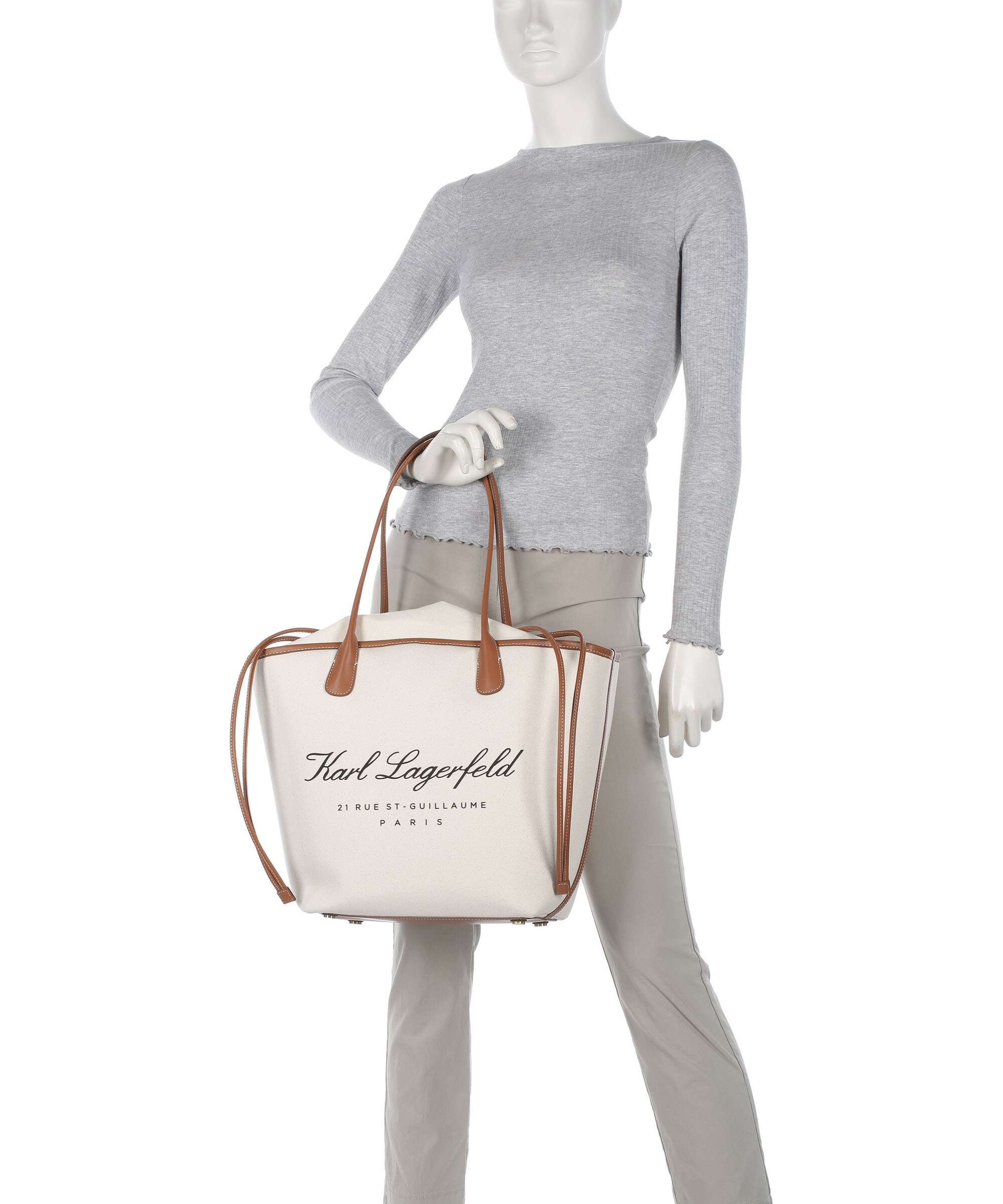 Karl Lagerfeld Hotel Karl Medium Tote bag natural canvas/tan