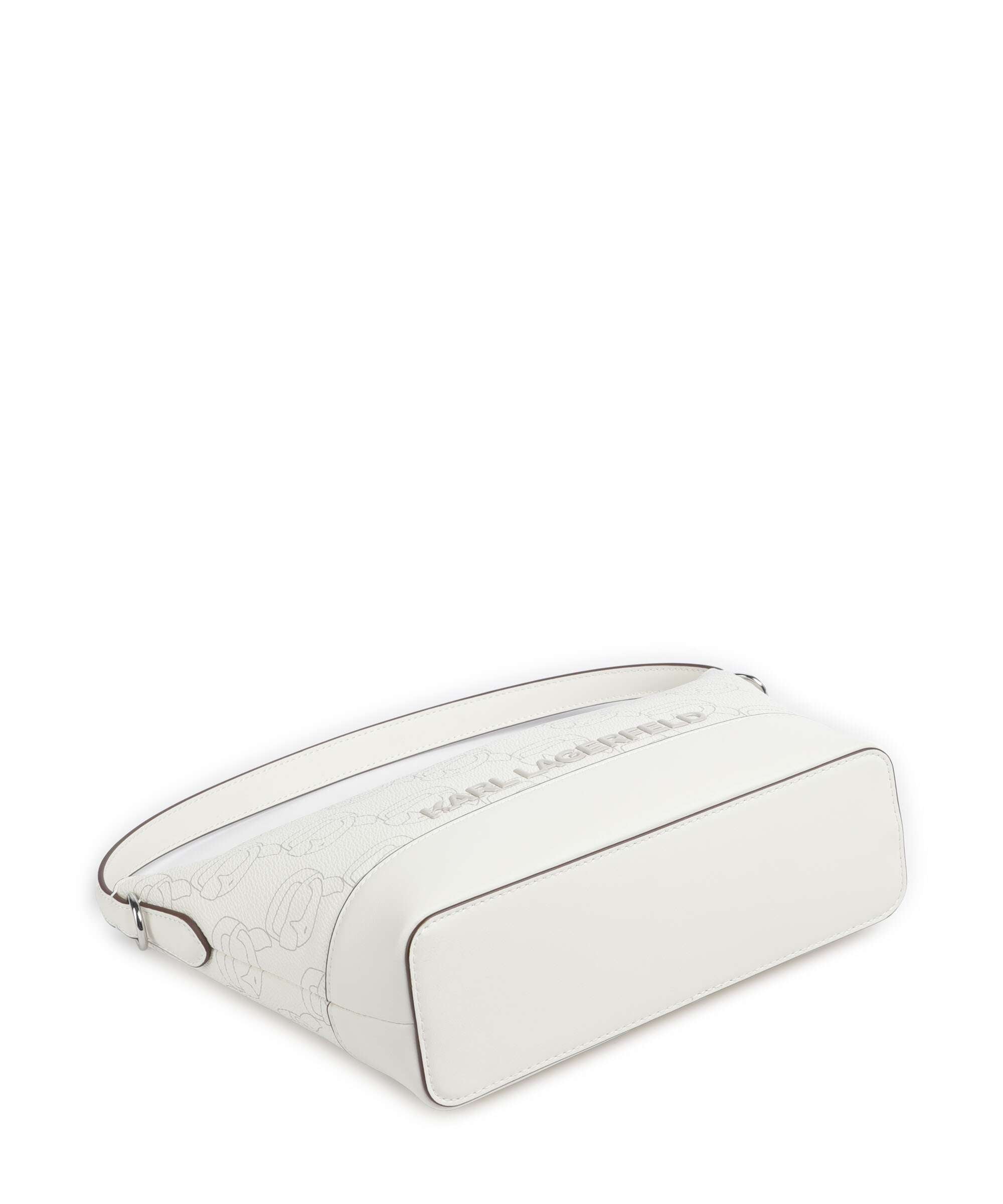 Karl Lagerfeld K/Ikonik Mono Hobo bag offwhite