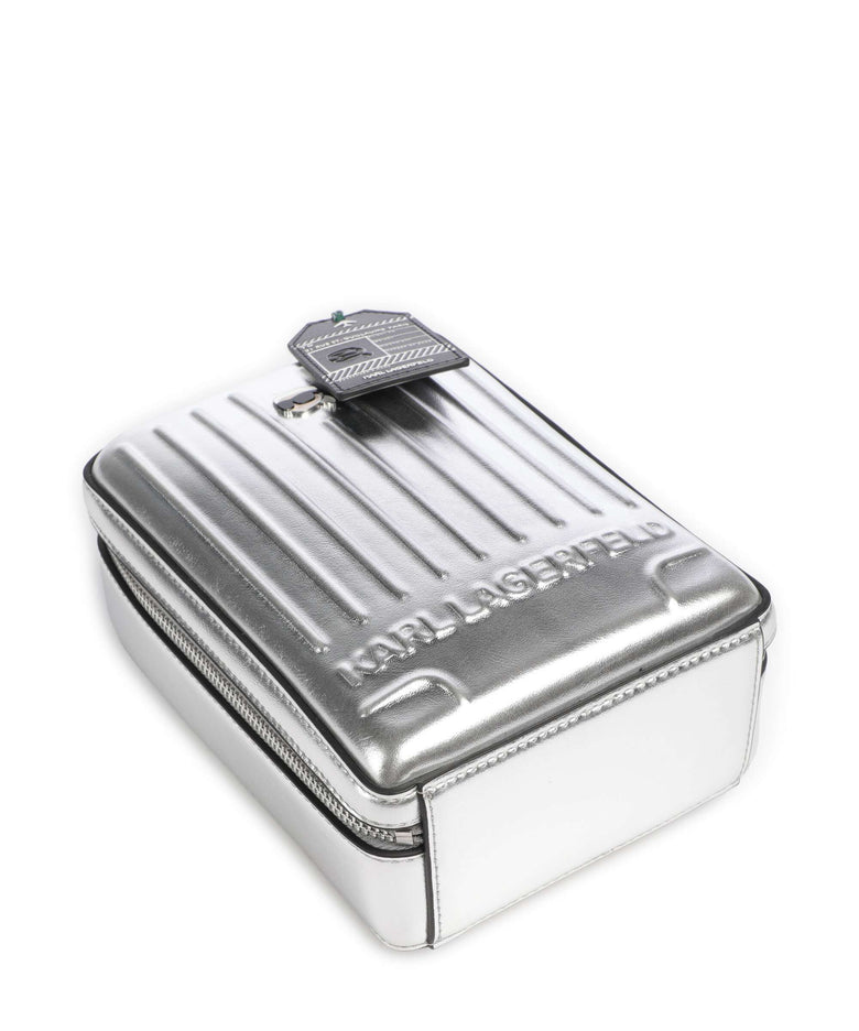 Karl Lagerfeld Ikon Suitcase Crossbody bag silver