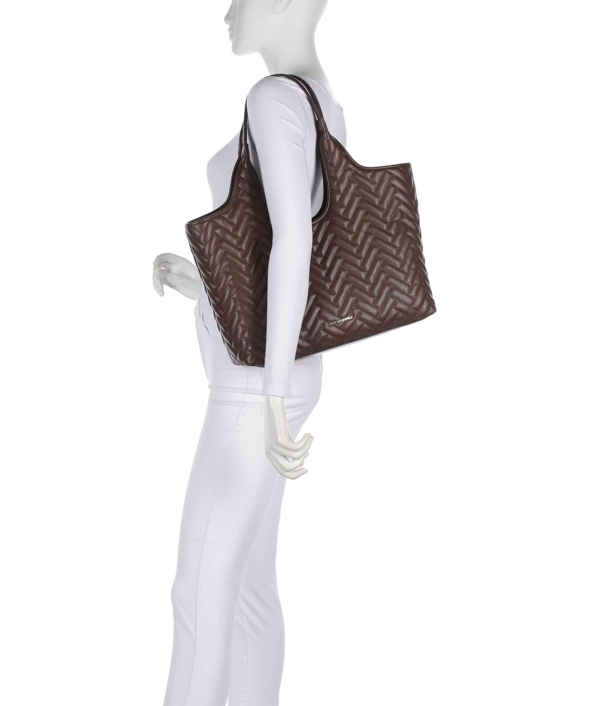 Karl Lagerfeld K/Brick Medium Tote bag dark friar brown